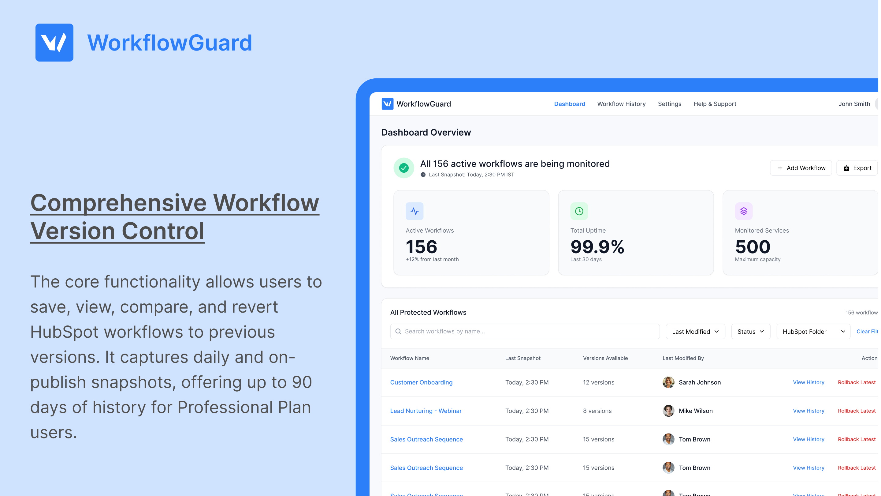 Workflow Version Control
